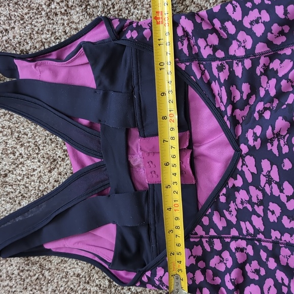 Lululemon Super Sport Tank Mini Cherry cheetah Ultra Violet Naval Blue Size 4 - Picture 8 of 12